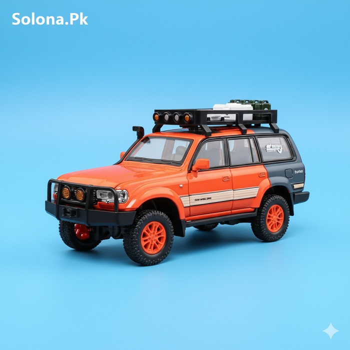 1/24 Toyota Land Cruiser LC80 Advanture Camping SUV Toy Car Diecast Model - Image 3