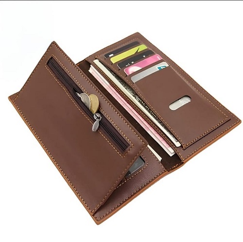 PU Leather Business Men's Wallets Solid PU Leather Long Portable Cash Purses Casual Standard Male Clutch - Image 4