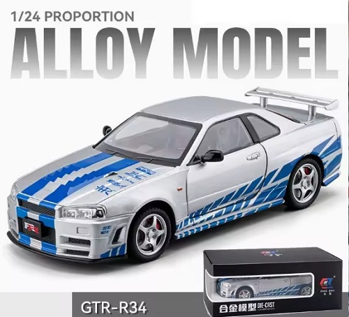 1:24 Diecast Nissan Skyline GTR-R34 Model Car - Image 2