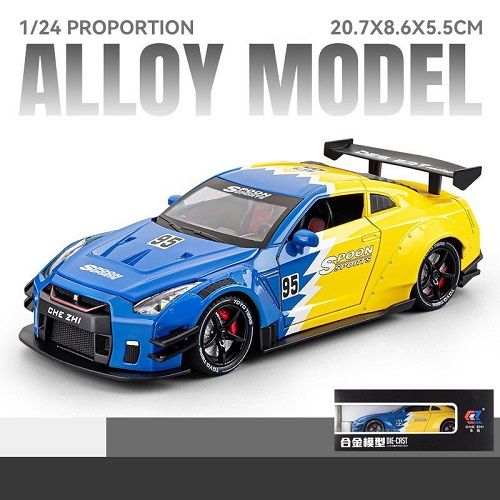 1:24 Diecast Nissan GTR R35 Model Car With Smoke - Image 3