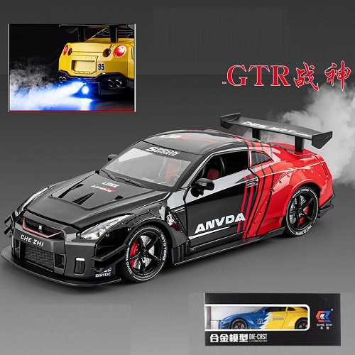 1:24 Diecast Nissan GTR R35 Model Car With Smoke - Image 2