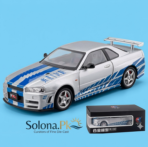 1:24 Diecast Nissan Skyline GTR-R34 Model Car
