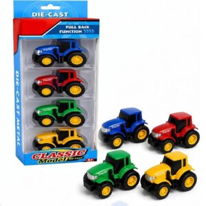 1:64 Scale Diecast Model Tractor (Pack of 4)