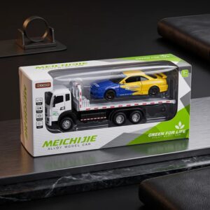 Diecast Tow Truck With Nissan Skyline GTR Model-1:32 Yellow
