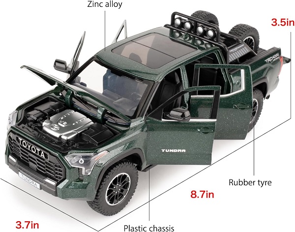 1:24 Diecast Toyota Tundra Pickup Model Car - Image 4