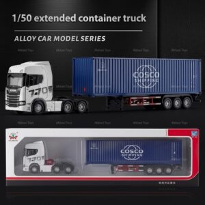 1:50 Diecast COSCO Shipping Container Transport Truck